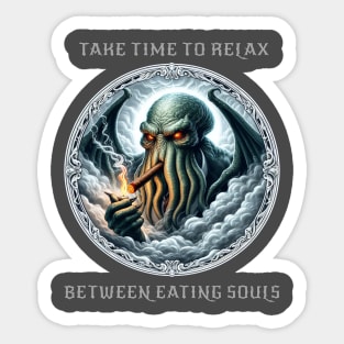 Cthulhu Relaxes Sticker